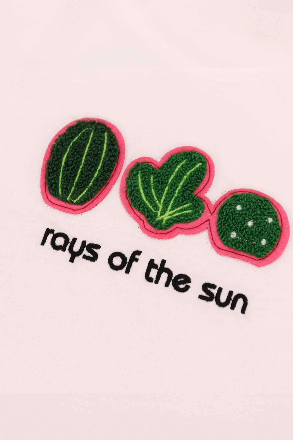 Nar Nakışlı Şortlu Kız Çocuk Takım