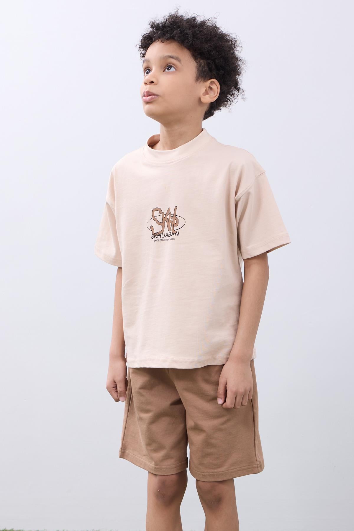 Oversize Erkek Çocuk Şort & Tişört Takım