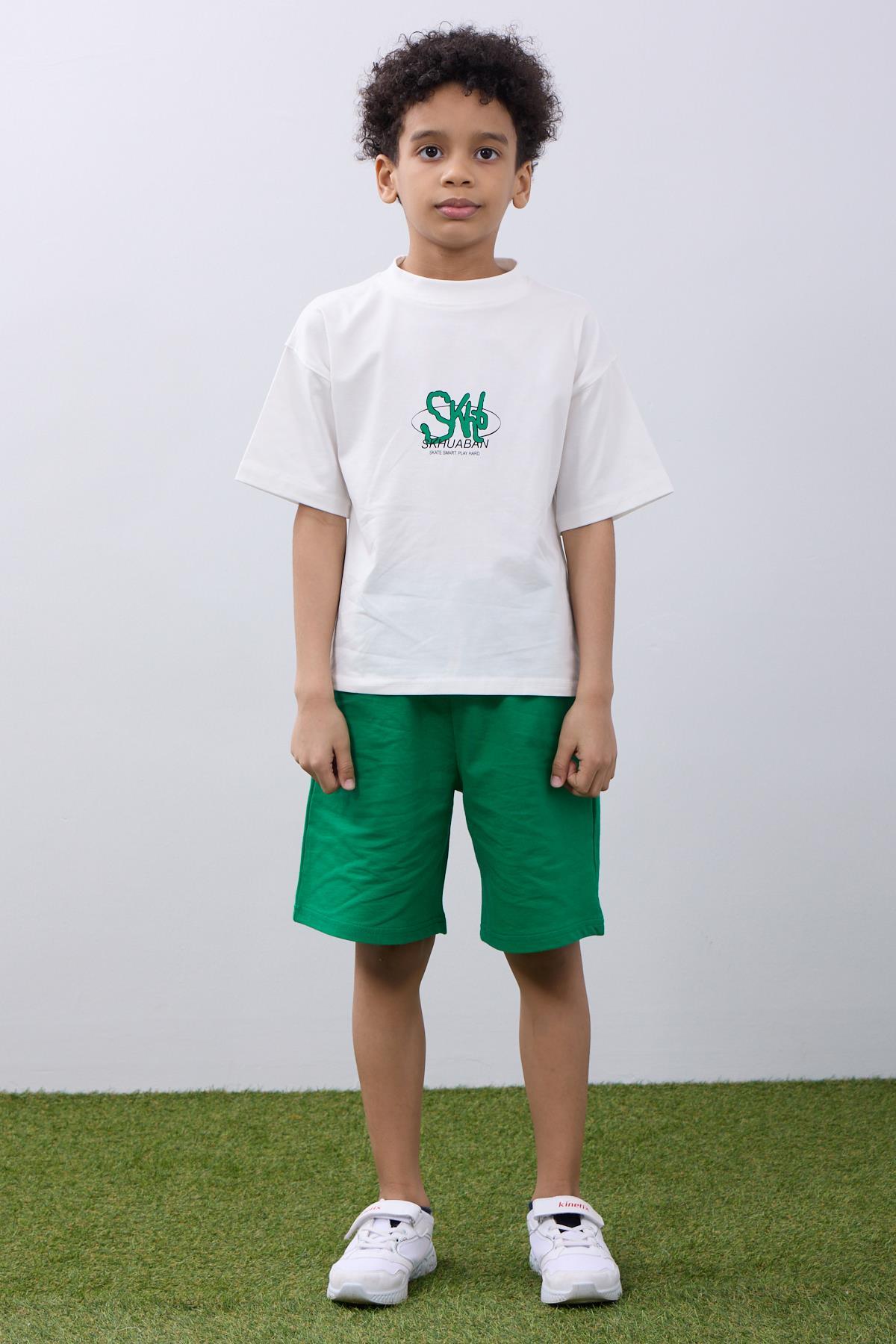 Oversize Erkek Çocuk Şort & Tişört Takım