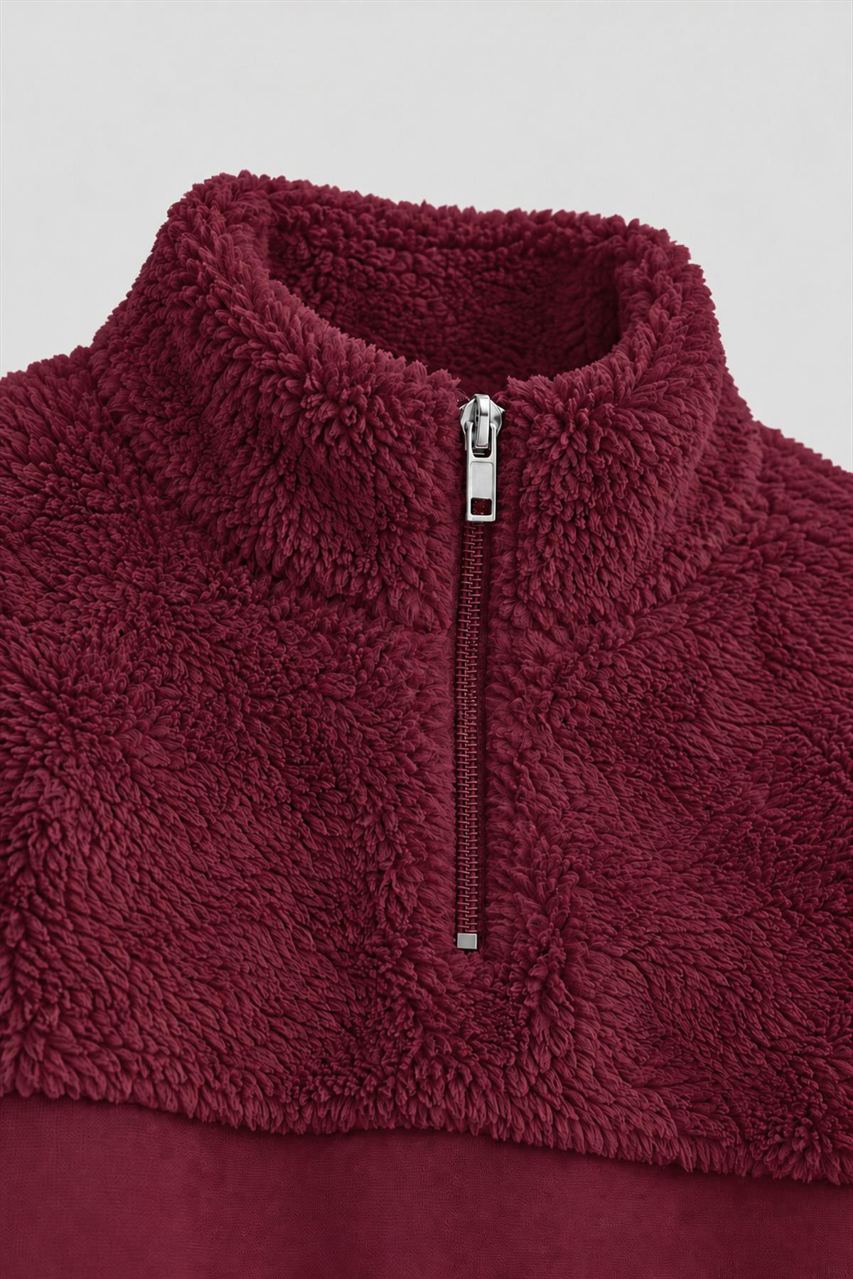 Unisex Çocuk Peluşlu Fermuarlı İçi Polarlı Eşofman Takımı