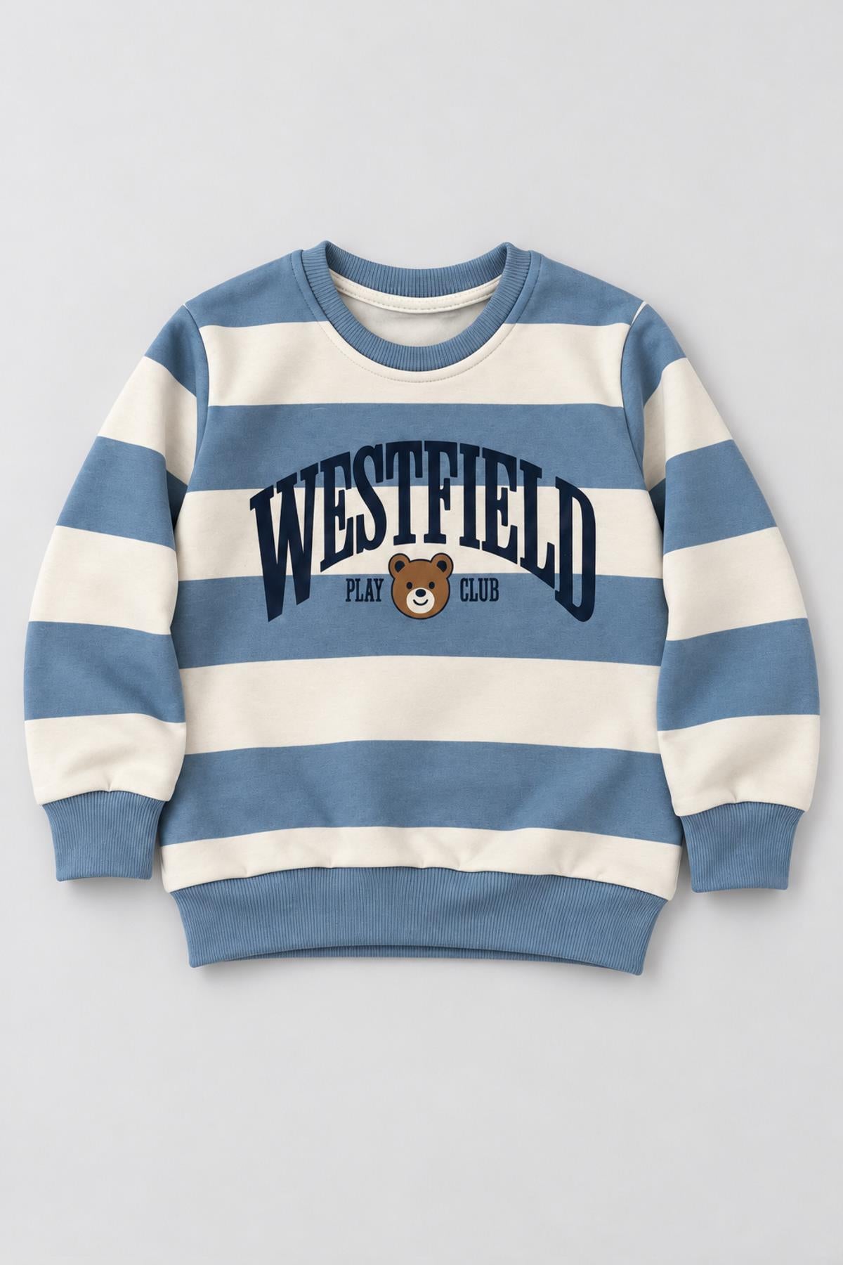 Erkek Çocuk 2'li Baskı ve Nakış Detaylı Kışlık Sweatshirt
