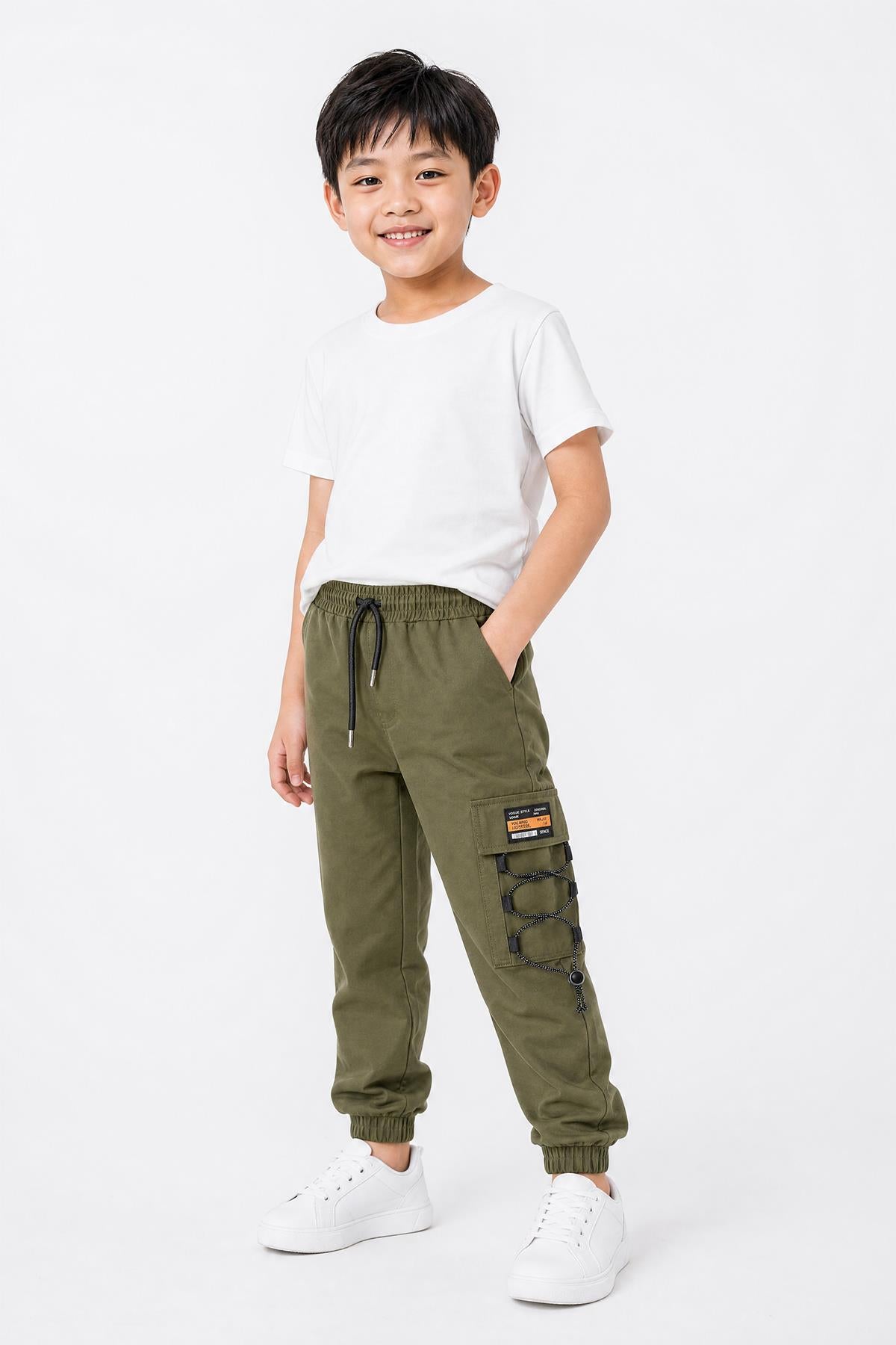 Erkek Çocuk Kargo Cepli Outdoor Jogger Pantolon