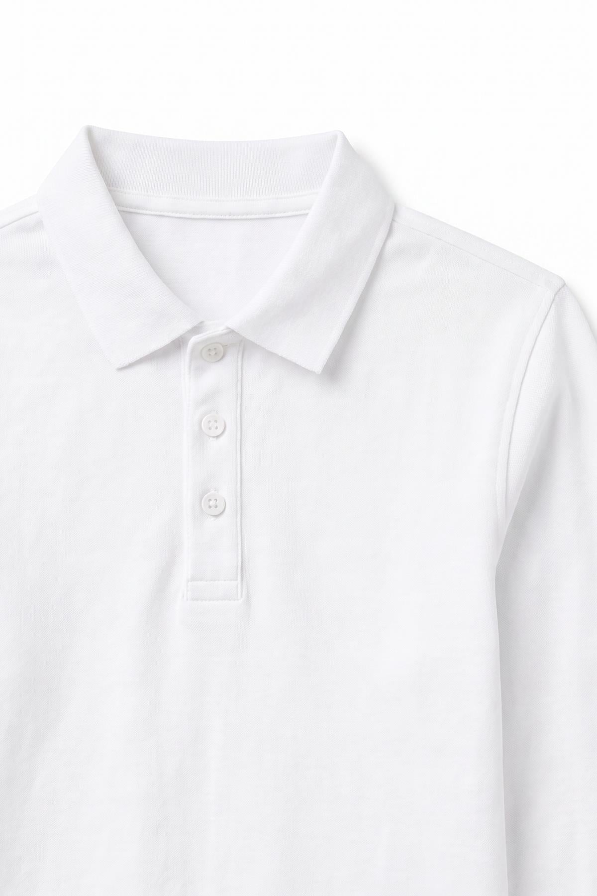 Unisex Çocuk 2'li Uzun Kollu Polo Yaka Okul Tişörtü