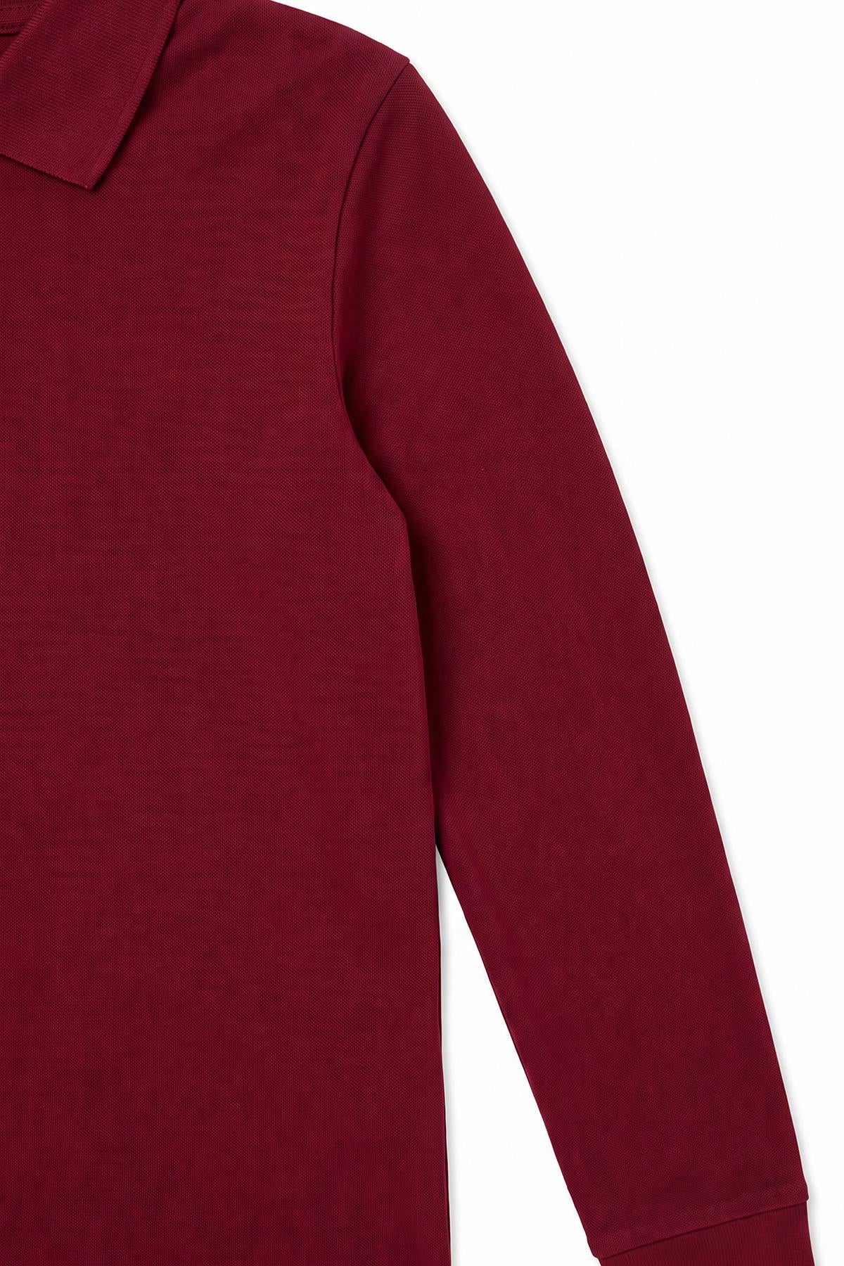 Unisex Çocuk 2'li Uzun Kollu Polo Yaka Okul Tişörtü