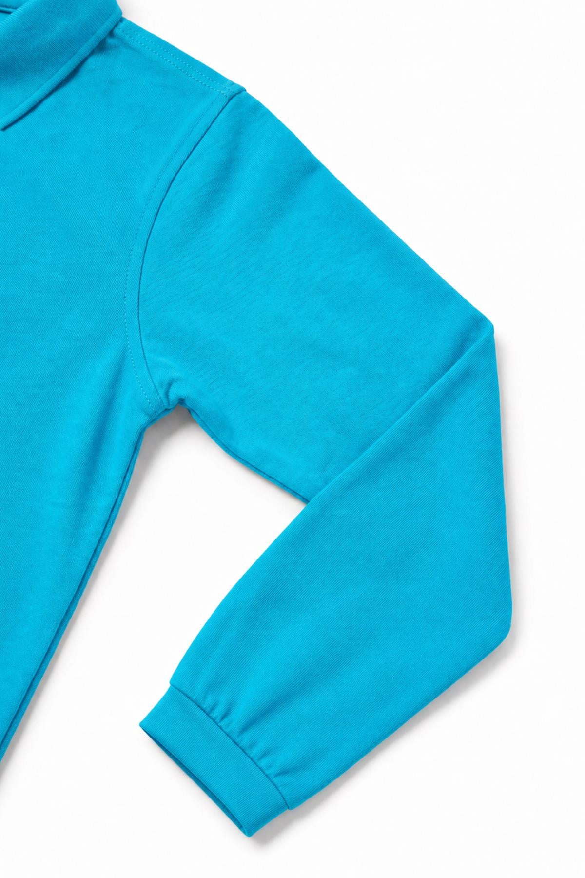 Unisex Çocuk 2'li Uzun Kollu Polo Yaka Okul Tişörtü