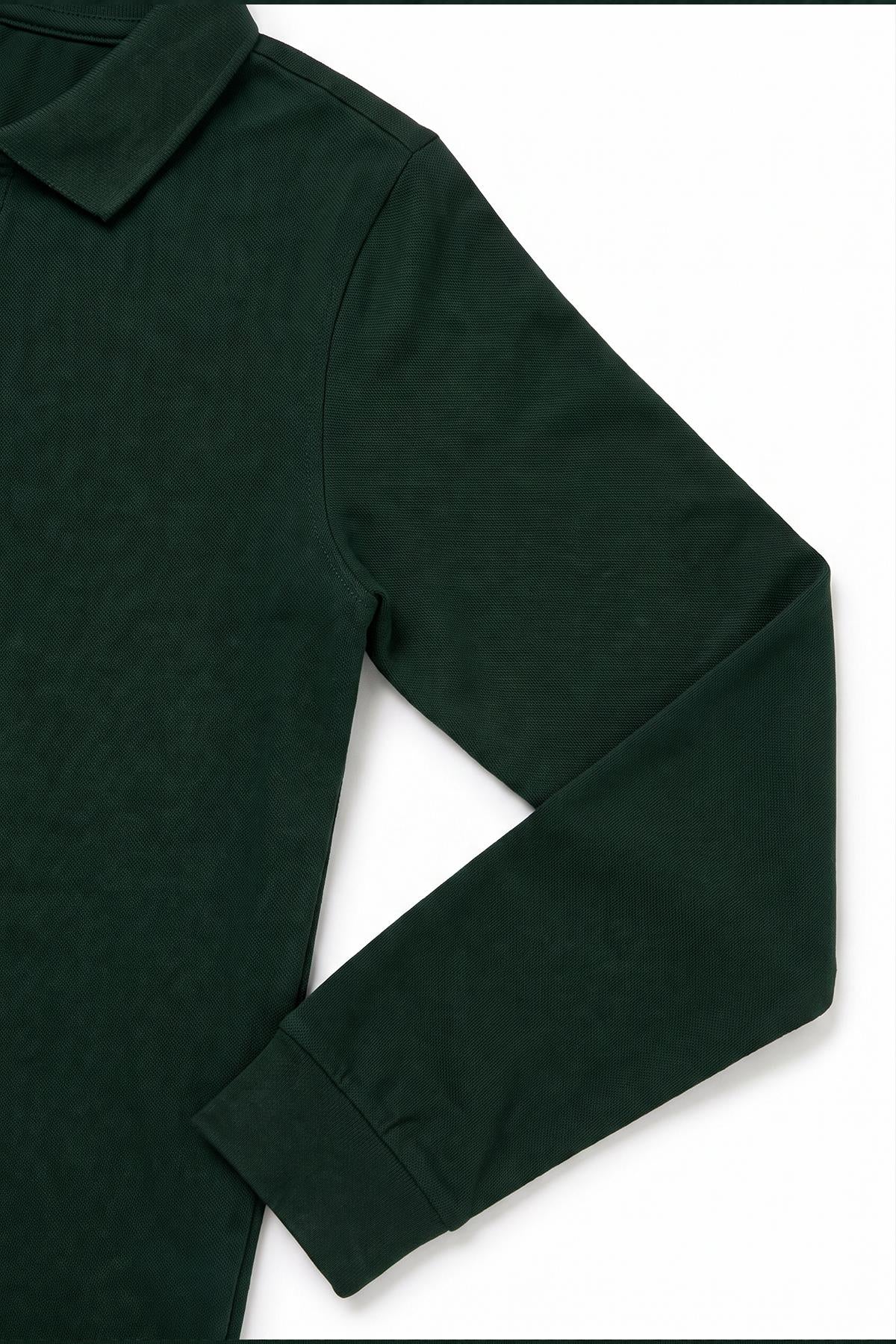 Unisex Çocuk 2'li Uzun Kollu Polo Yaka Okul Tişörtü