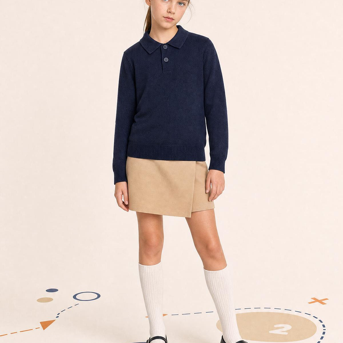 Unisex Polo Yaka Triko Kazak