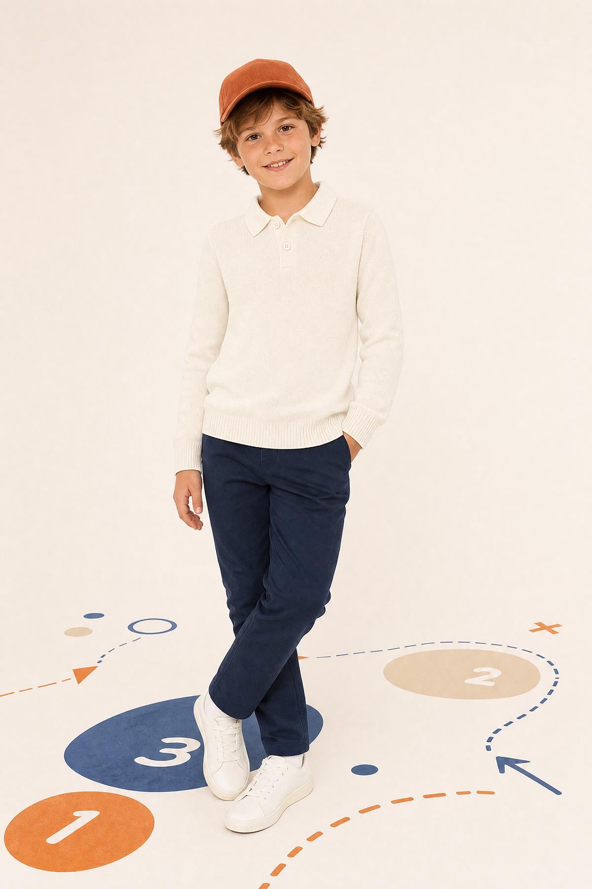 Unisex Polo Yaka Triko Kazak