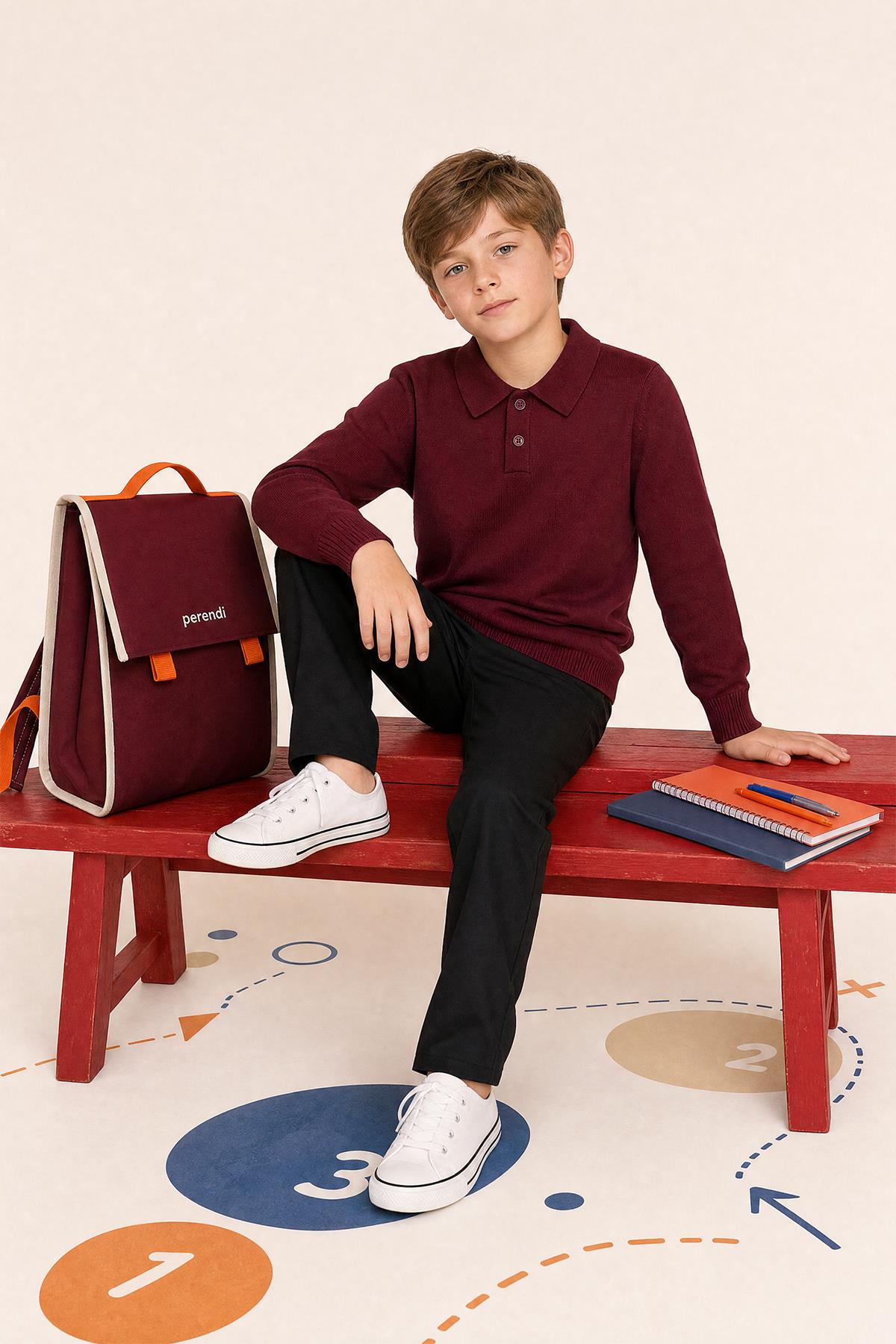 Unisex Polo Yaka Triko Kazak