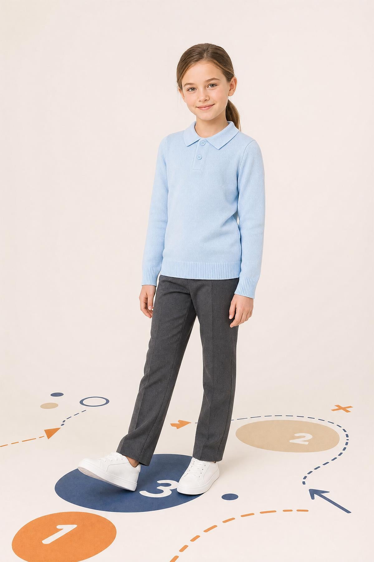 Unisex Polo Yaka Triko Kazak