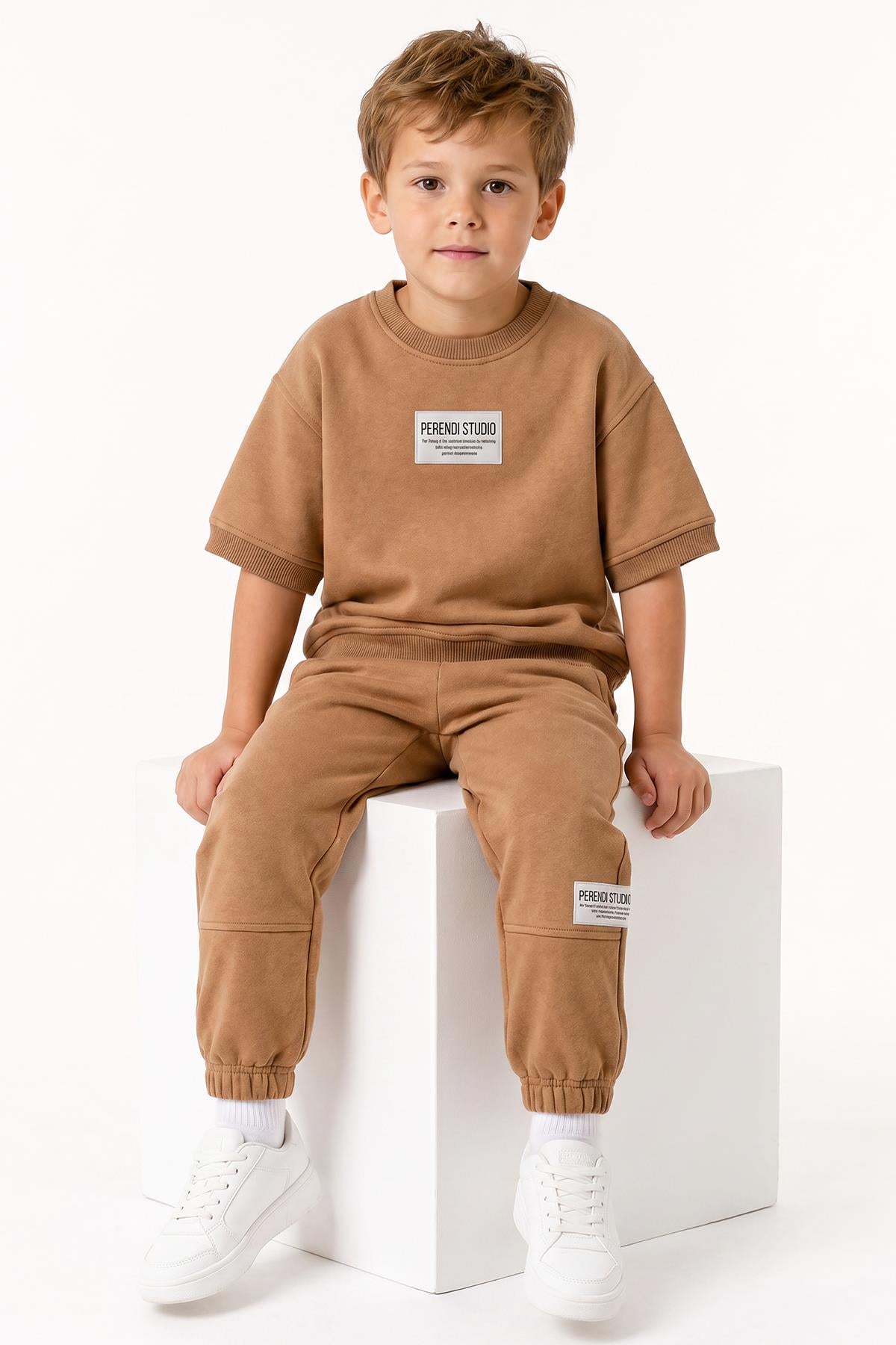 Erkek Çocuk Basic Tişört ve Eşofman Takımı