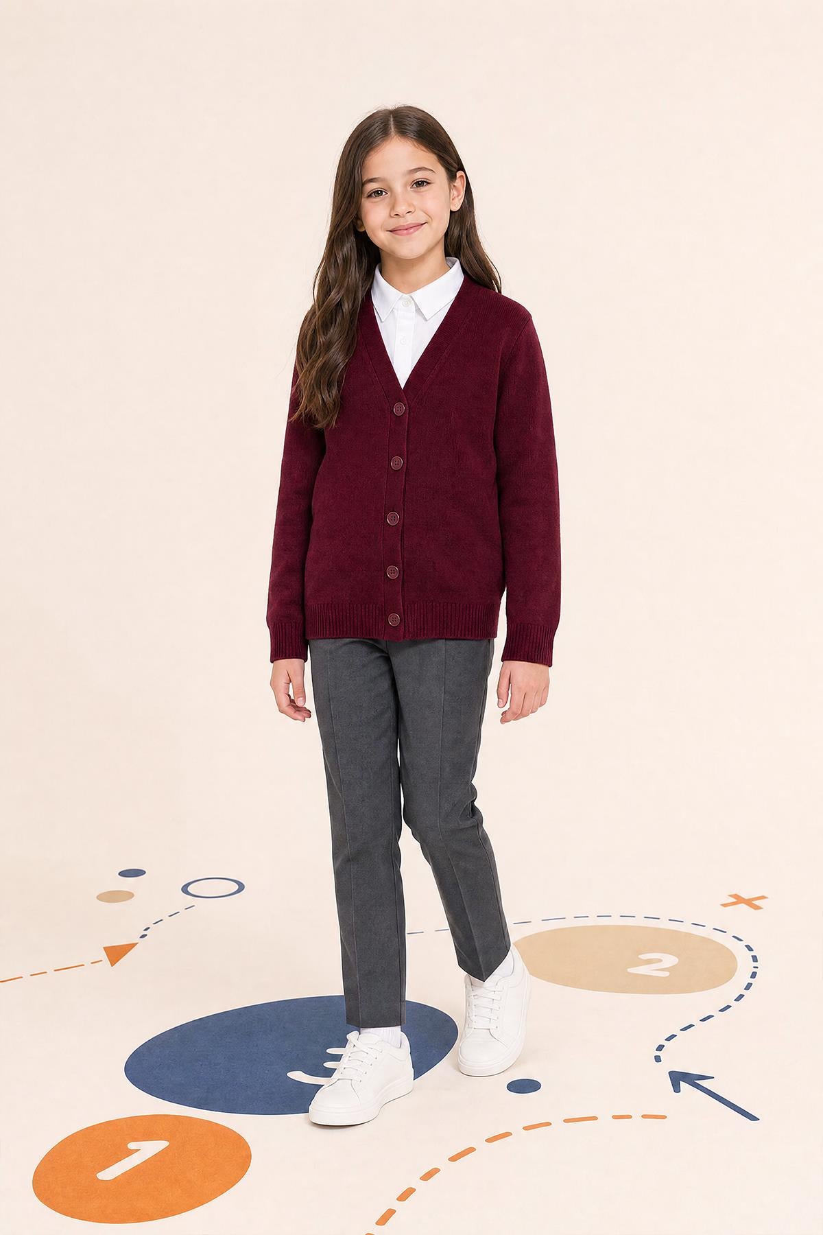 Unisex Triko Okul Hırkası