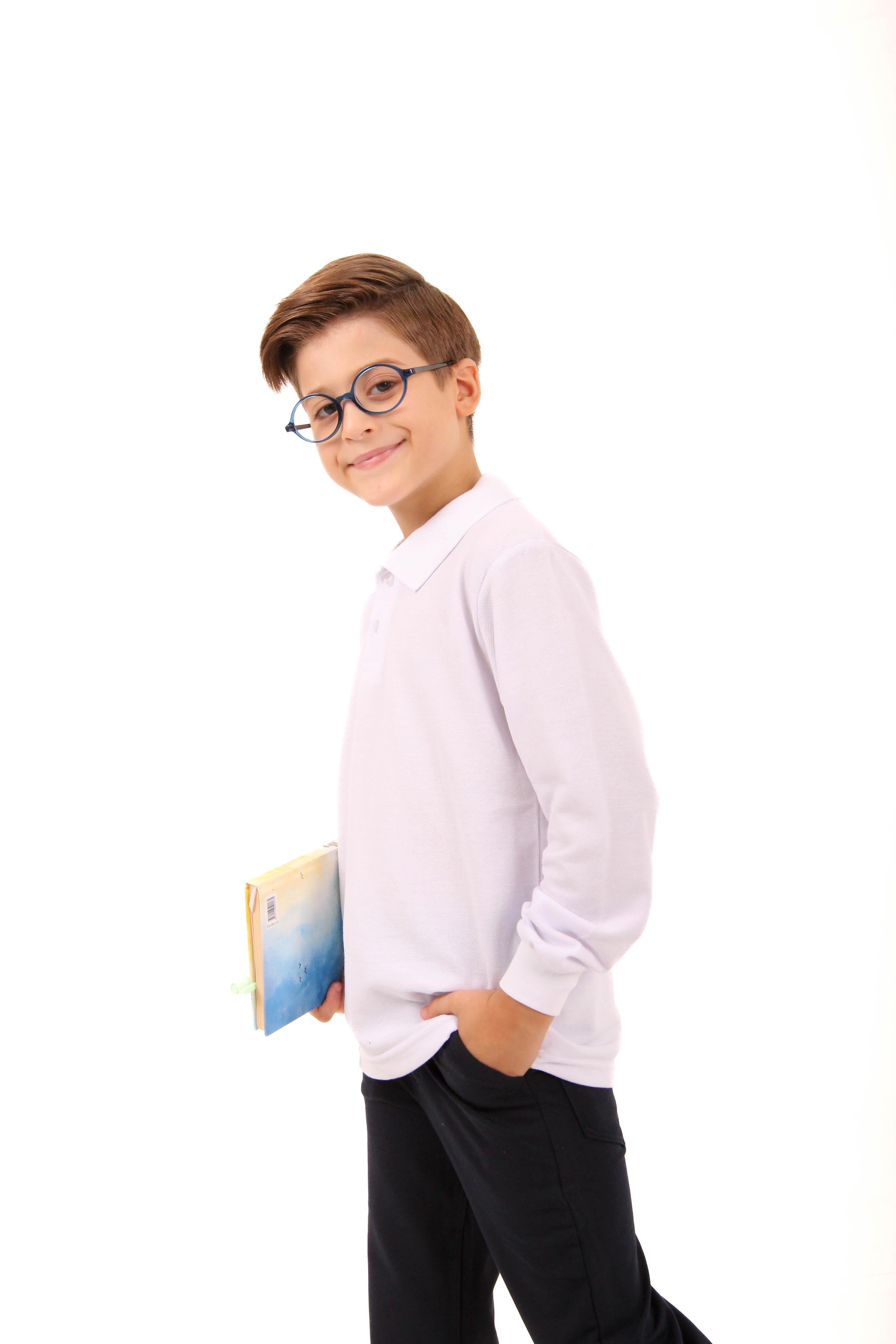 Polo Yaka Erkek Çocuk Uzun Kollu Sweatshirt