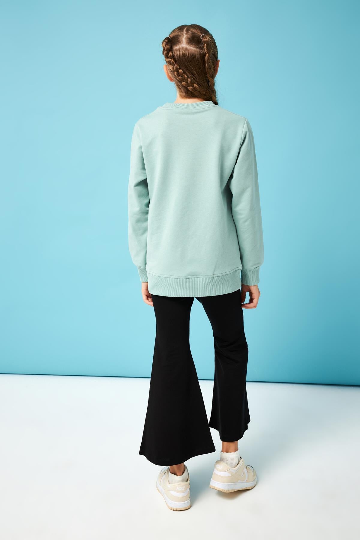 Püskül Detaylı Taytlı Kız Çocuk Takım