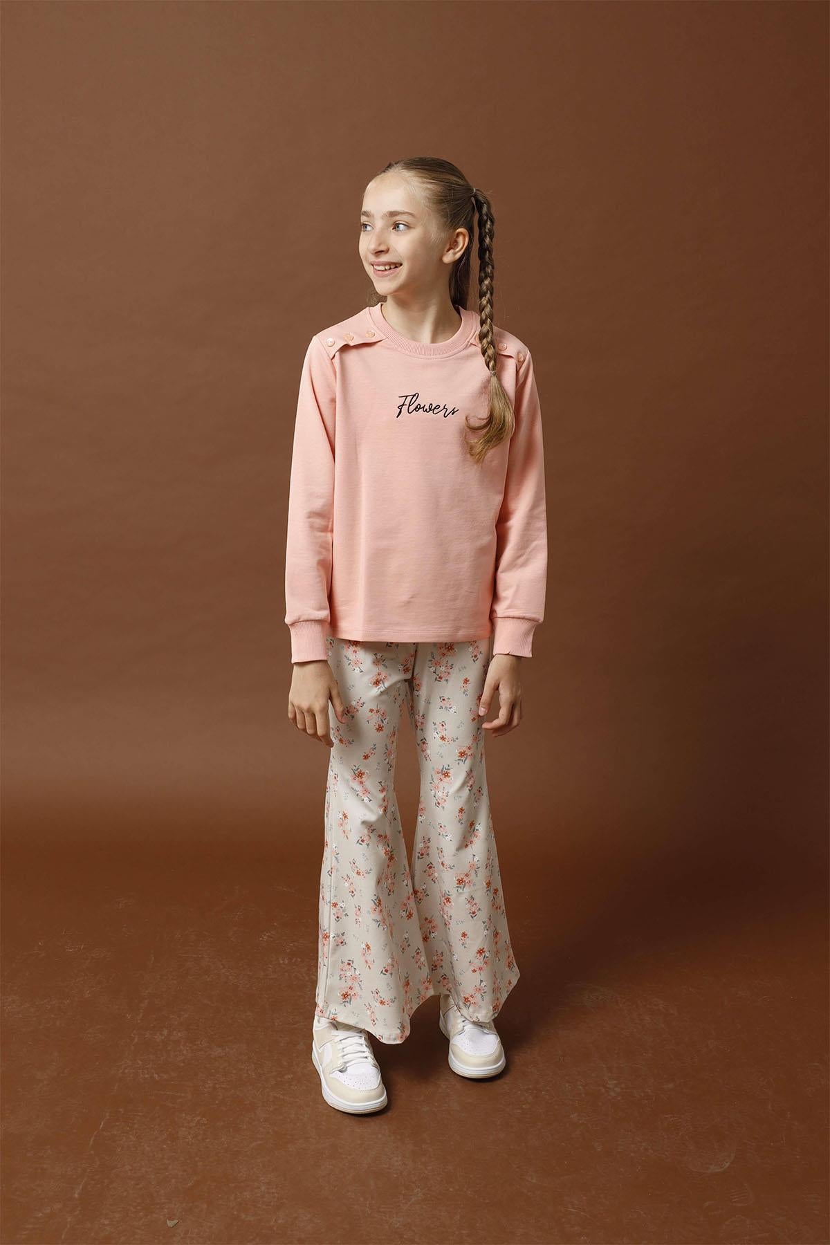 Püskül Detaylı Taytlı Kız Çocuk Takım