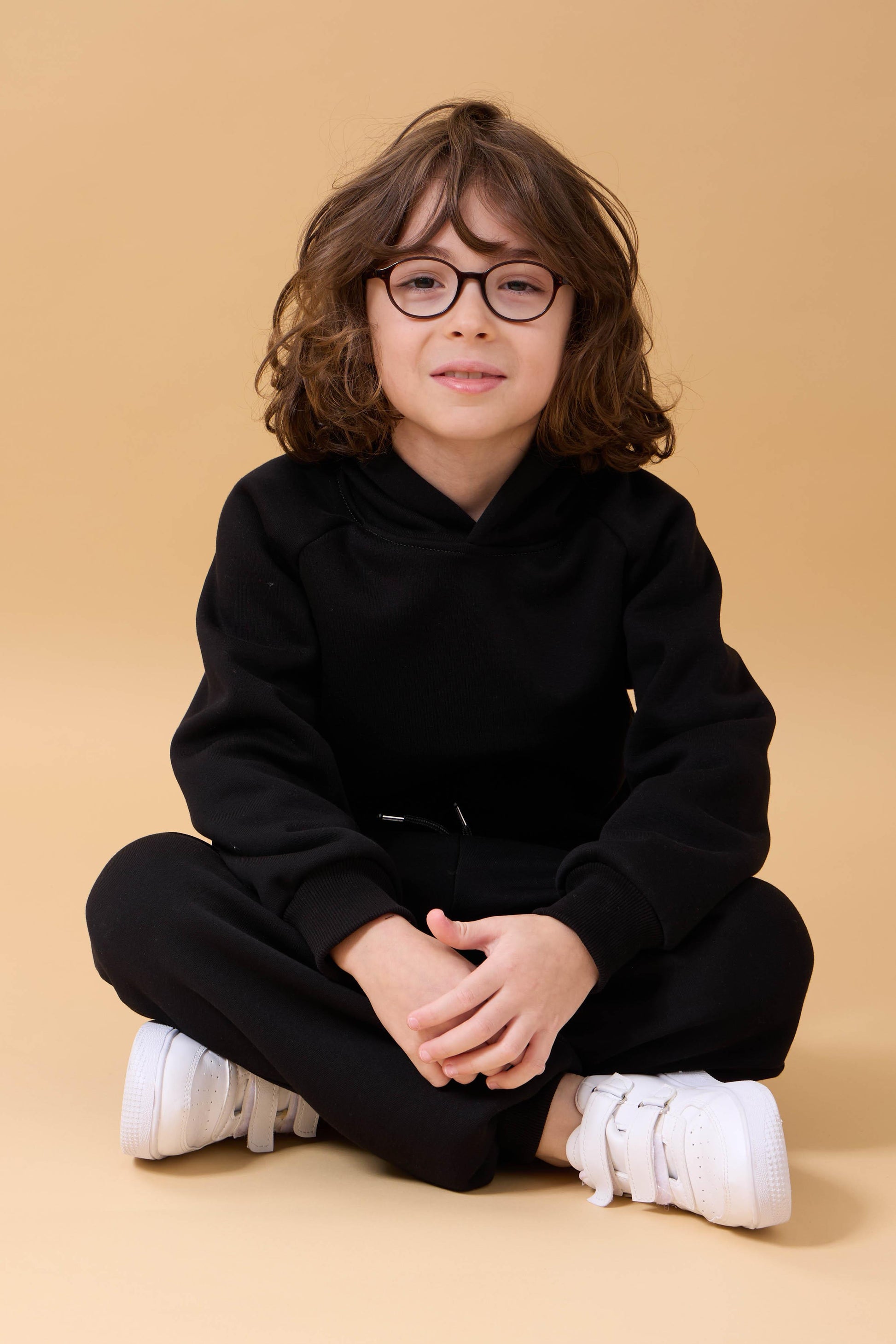 Reglan Kol Kapüşonlu İçi Polarlı Unisex Çocuk Takım