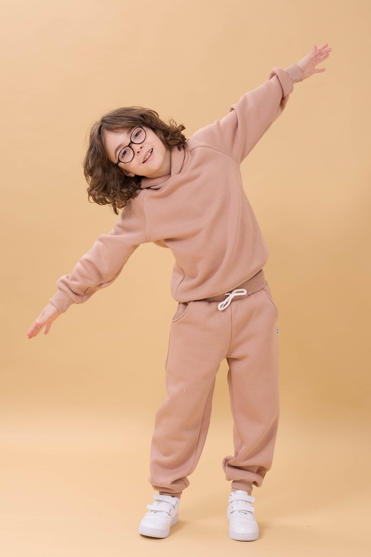 Reglan Kol Kapüşonlu İçi Polarlı Unisex Çocuk Takım