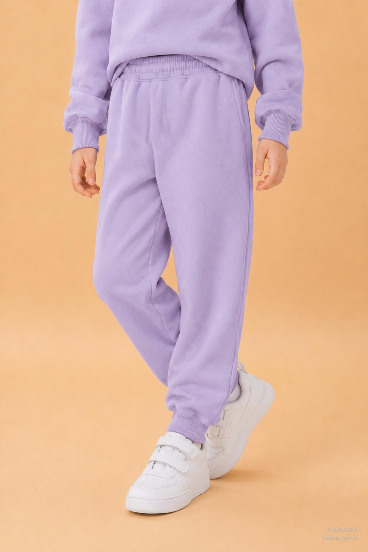 Reglan Kol Kapüşonlu İçi Polarlı Unisex Çocuk Takım