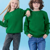 Unisex Basic Bisiklet Yaka Şardonlu Kışlık Sweatshirt