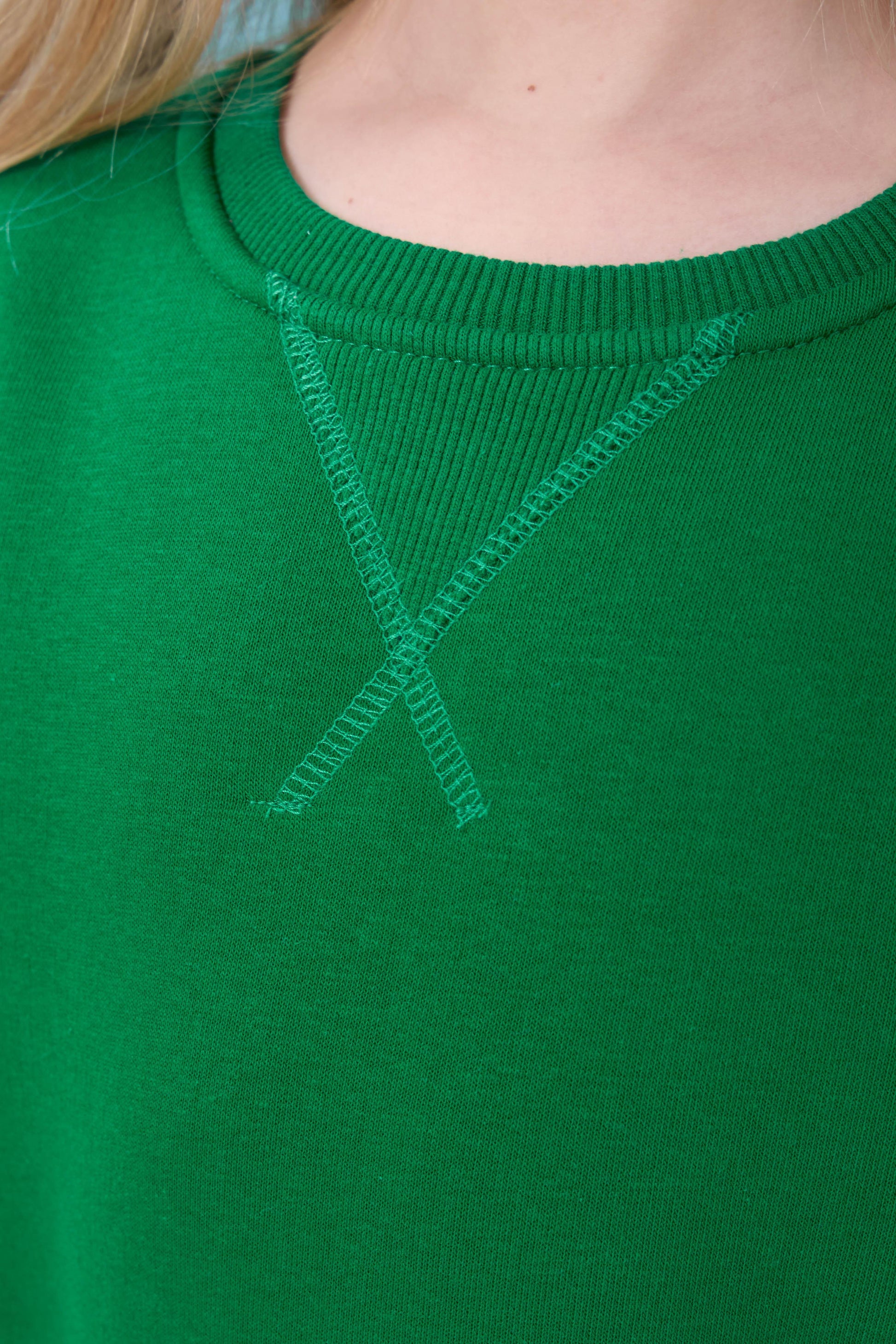 Unisex Basic Bisiklet Yaka Şardonlu Kışlık Sweatshirt
