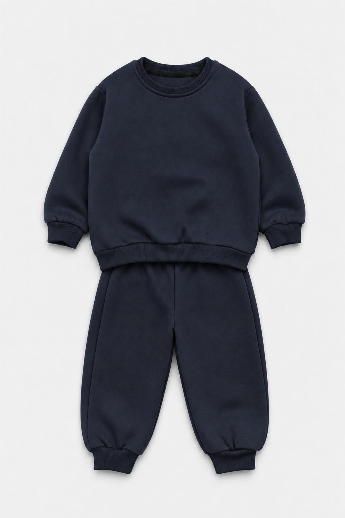 Unisex Çocuk Bisiklet Yaka Kışlık Alt Üst Takım