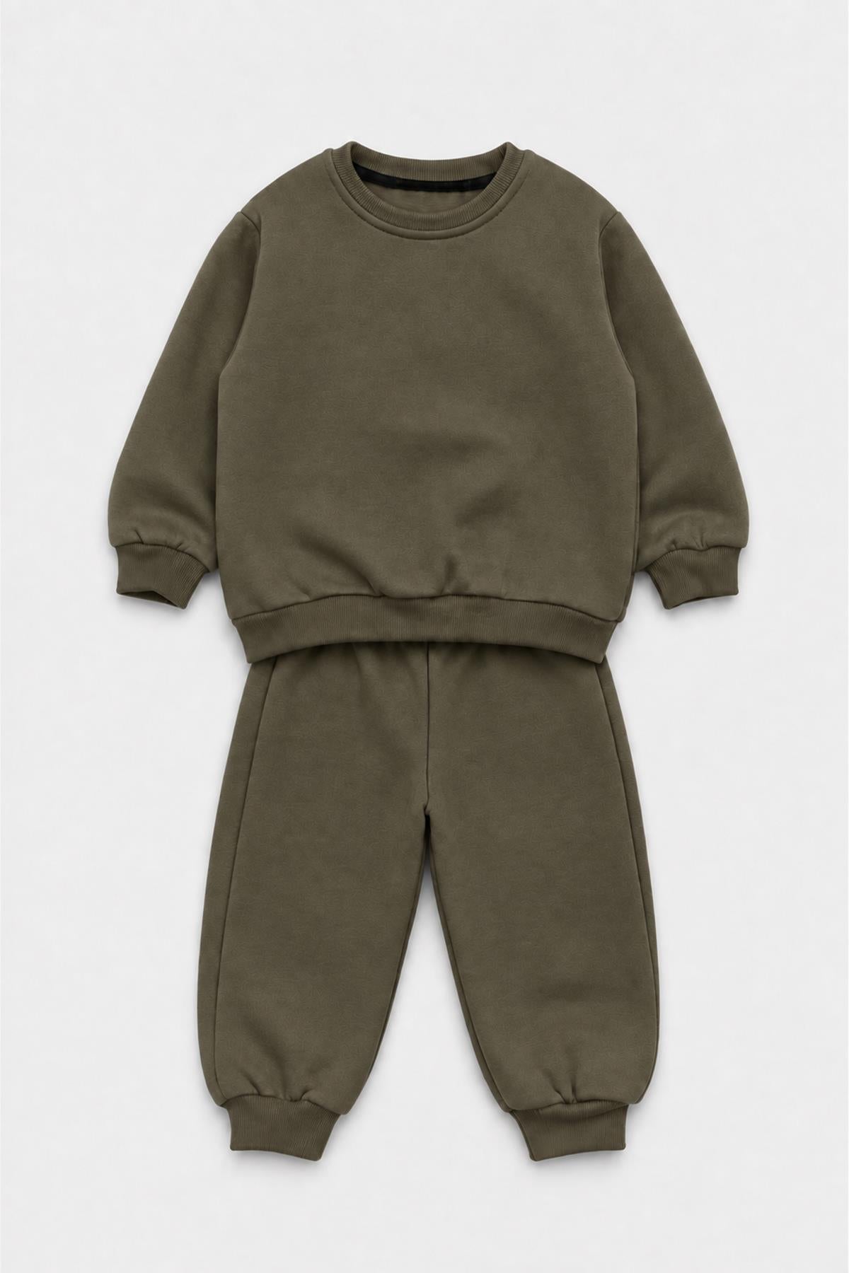 Unisex Çocuk Bisiklet Yaka Kışlık Alt Üst Takım