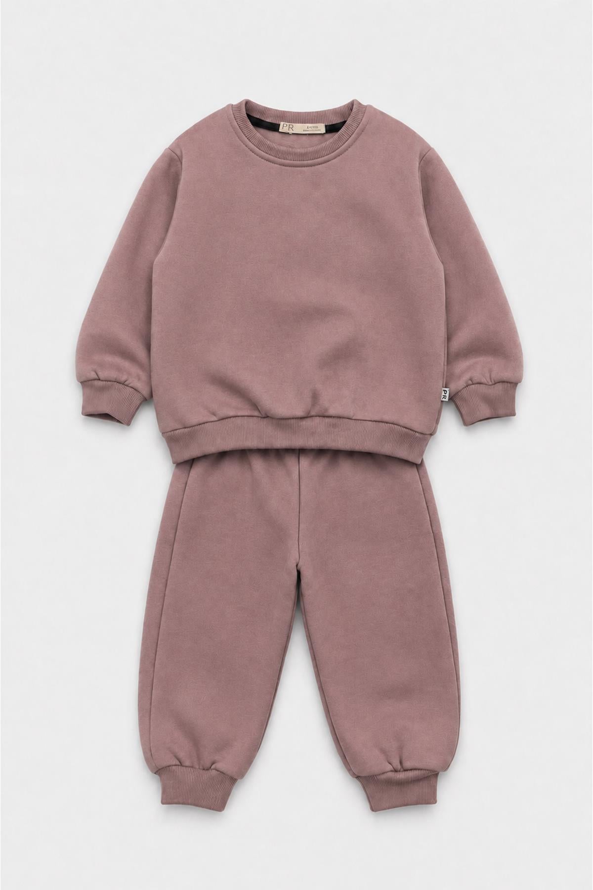 Unisex Çocuk Bisiklet Yaka Kışlık Alt Üst Takım