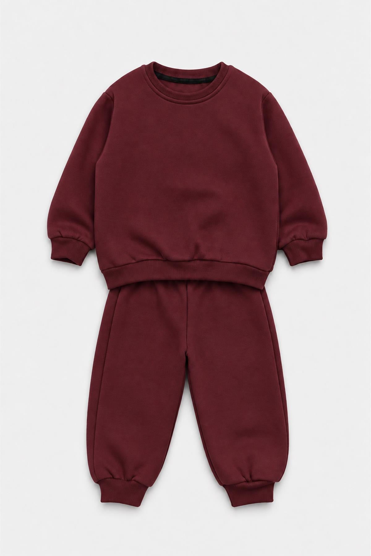 Unisex Çocuk Bisiklet Yaka Kışlık Alt Üst Takım