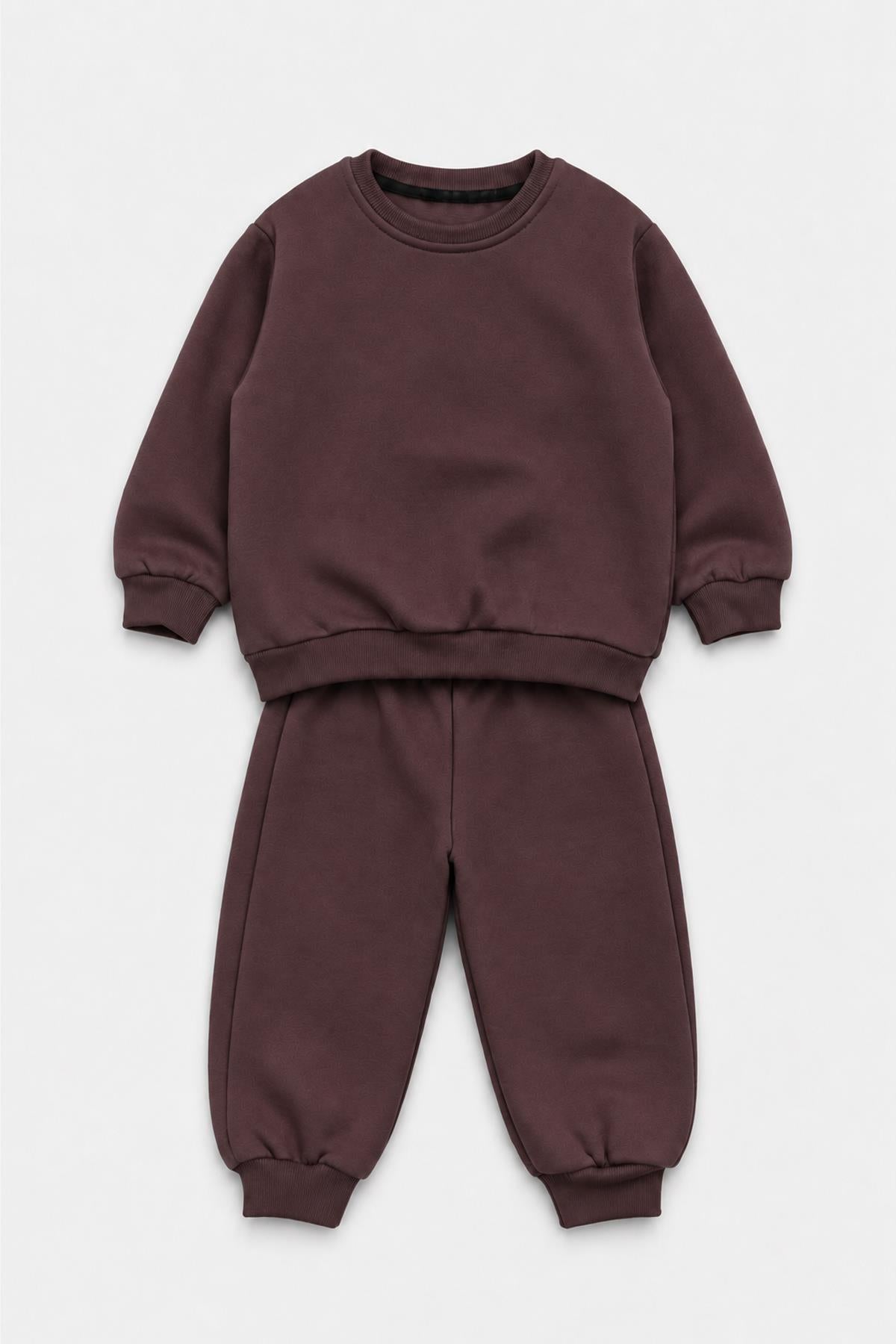 Unisex Çocuk Bisiklet Yaka Kışlık Alt Üst Takım