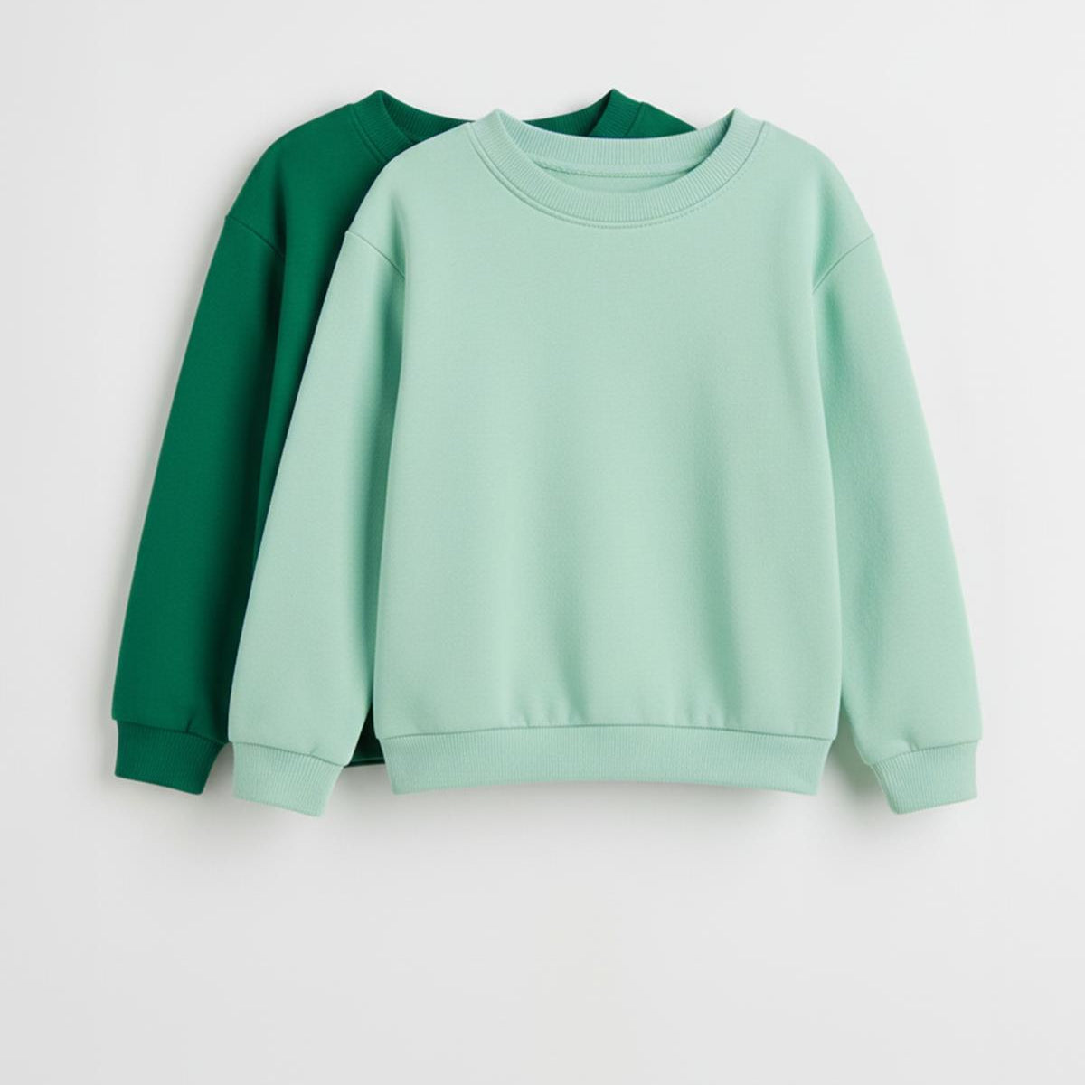 Unisex Çocuk 2'li Basic Bisiklet Yaka Sweatshirt Seti