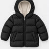 Unisex Çocuk İçi Polarlı Kapüşonlu Şişme Mont