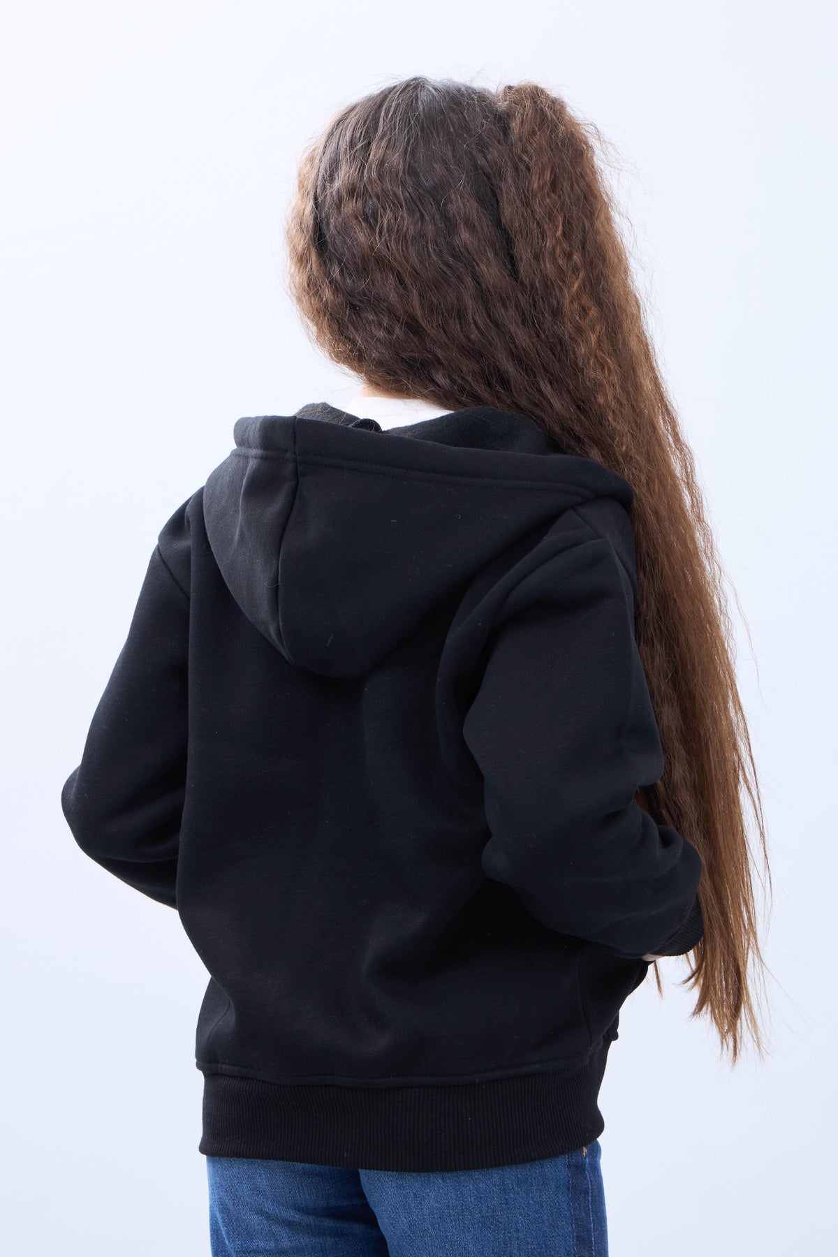 Unisex Çocuk Kapüşonlu Fermuarlı Hırka