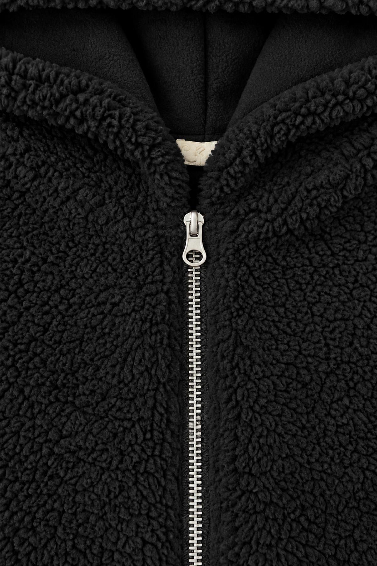 Unisex Çocuk Kapüşonlu Kıvırcık Peluş Hırka