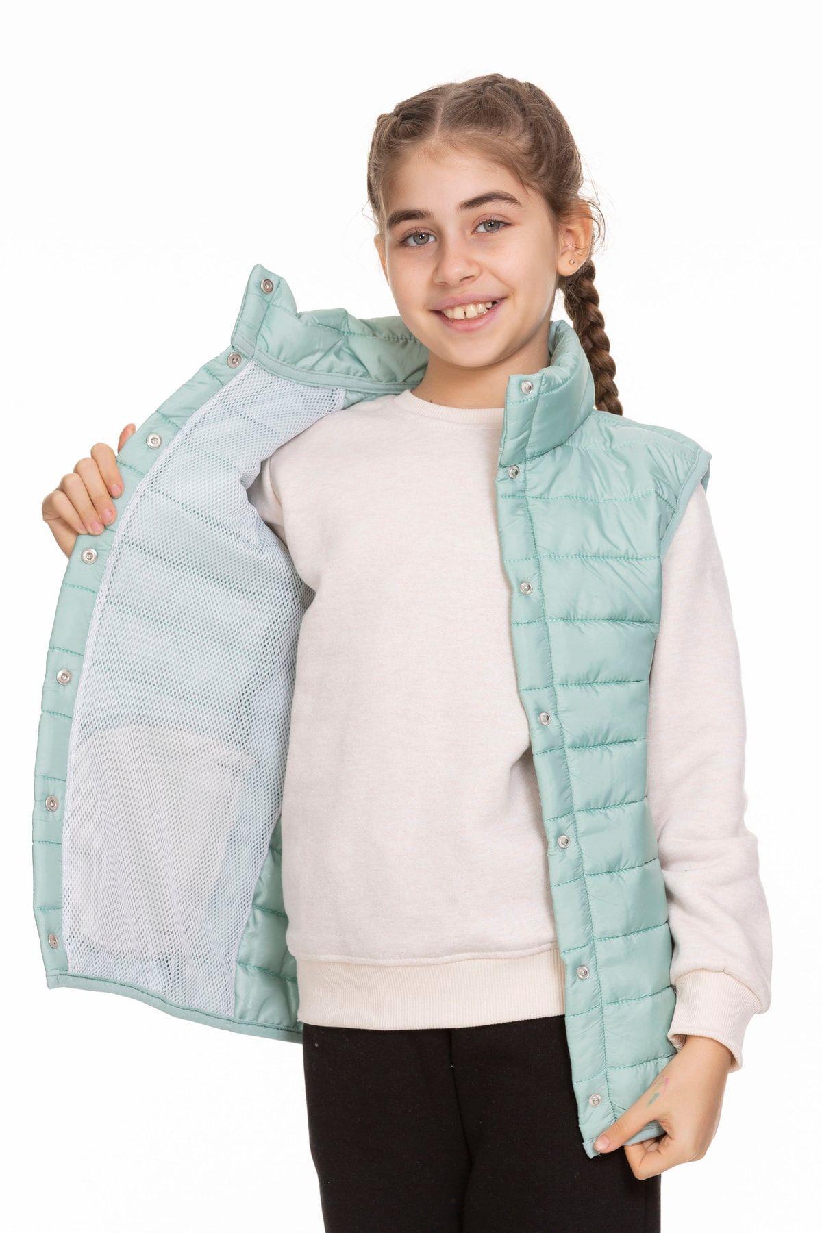 Unisex Kapitone File Astarlı Çıtçıtlı Yelek