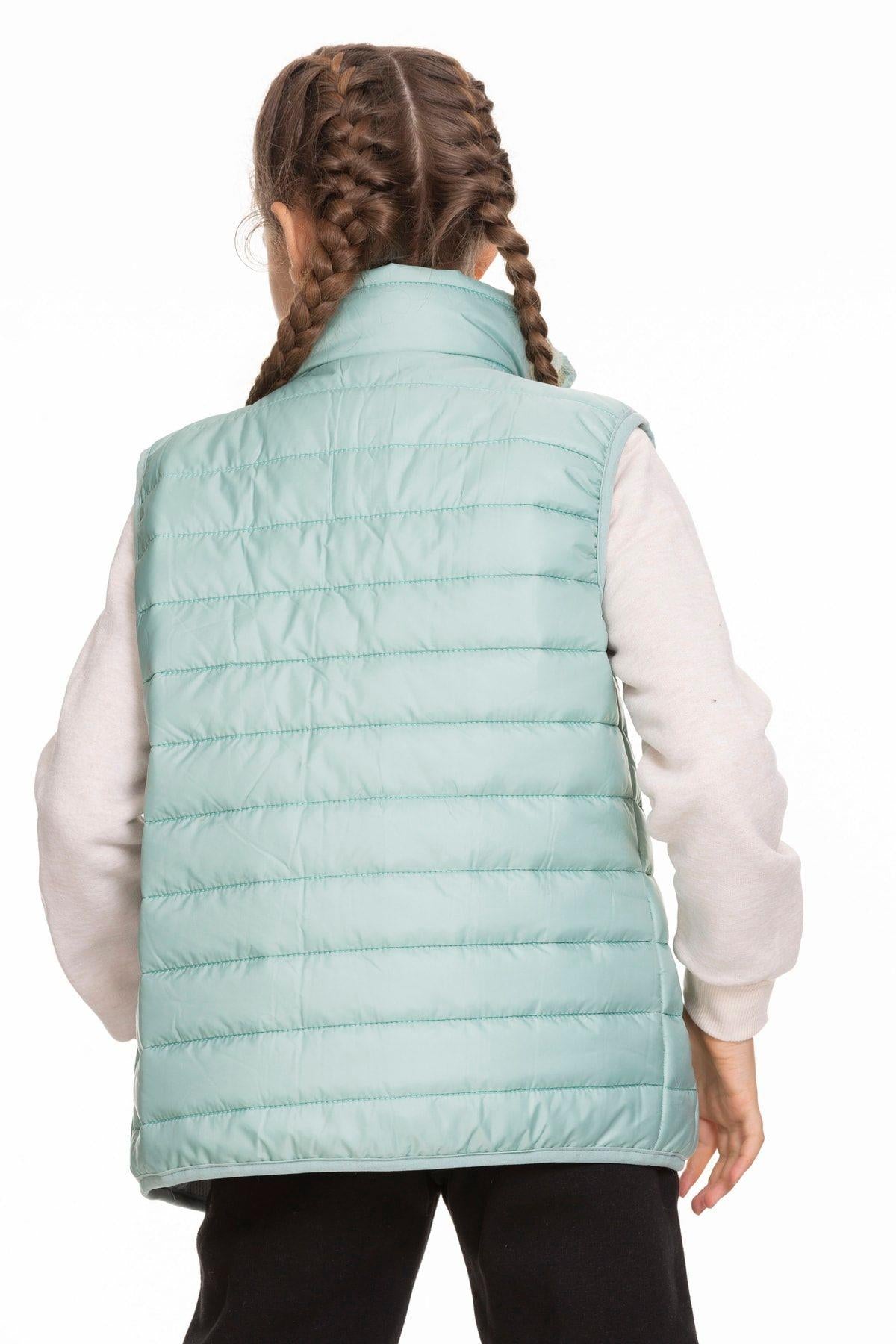 Unisex Kapitone File Astarlı Çıtçıtlı Yelek