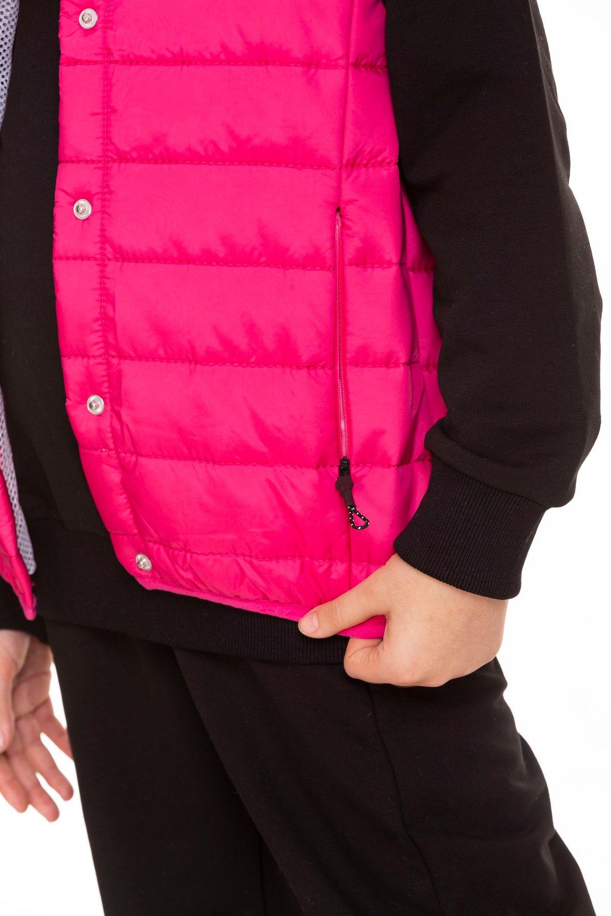 Unisex Kapitone File Astarlı Çıtçıtlı Yelek