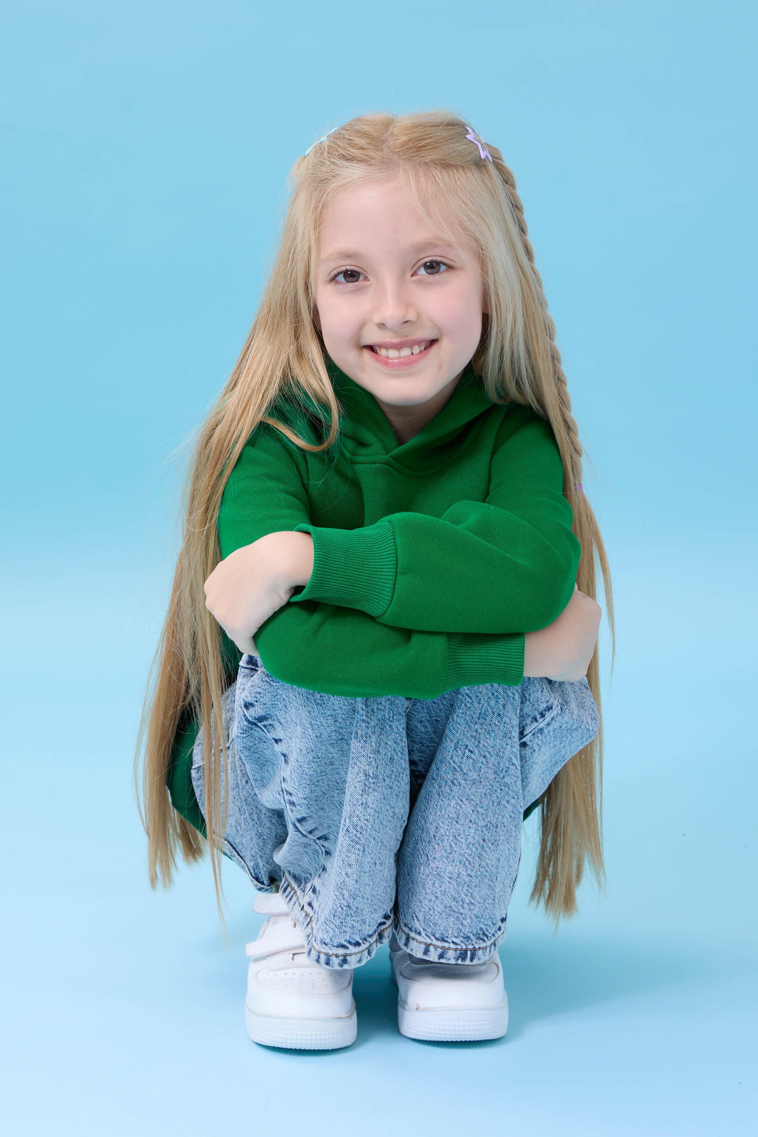 Unisex Kapüşonlu Kanguru Cepli Renk Bloklu Şardonlu Kışlık Sweatshirt