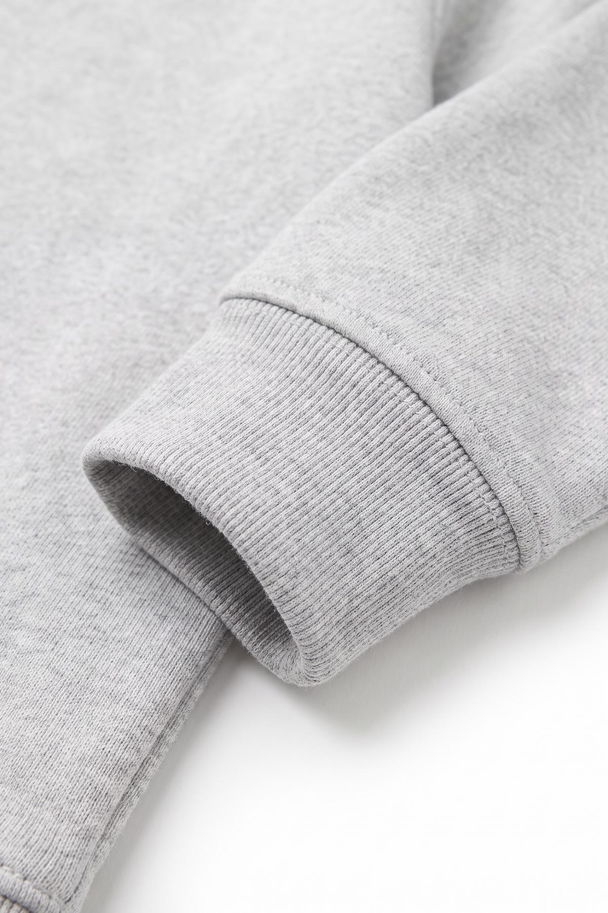 Unisex Çocuk Kışlık V Yaka Polarlı Okul Sweatshirt