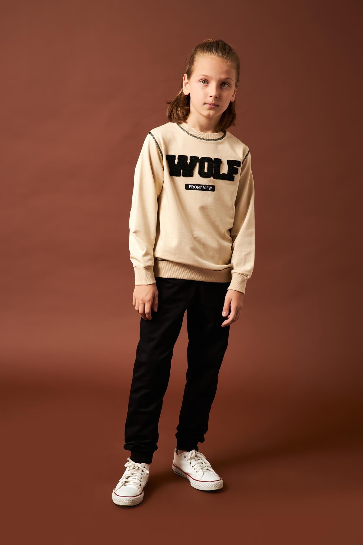 Wolf Nakış Detaylı Erkek Çocuk Takım