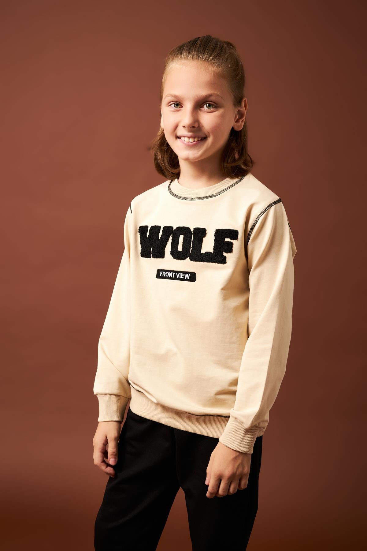 Wolf Nakış Detaylı Erkek Çocuk Takım