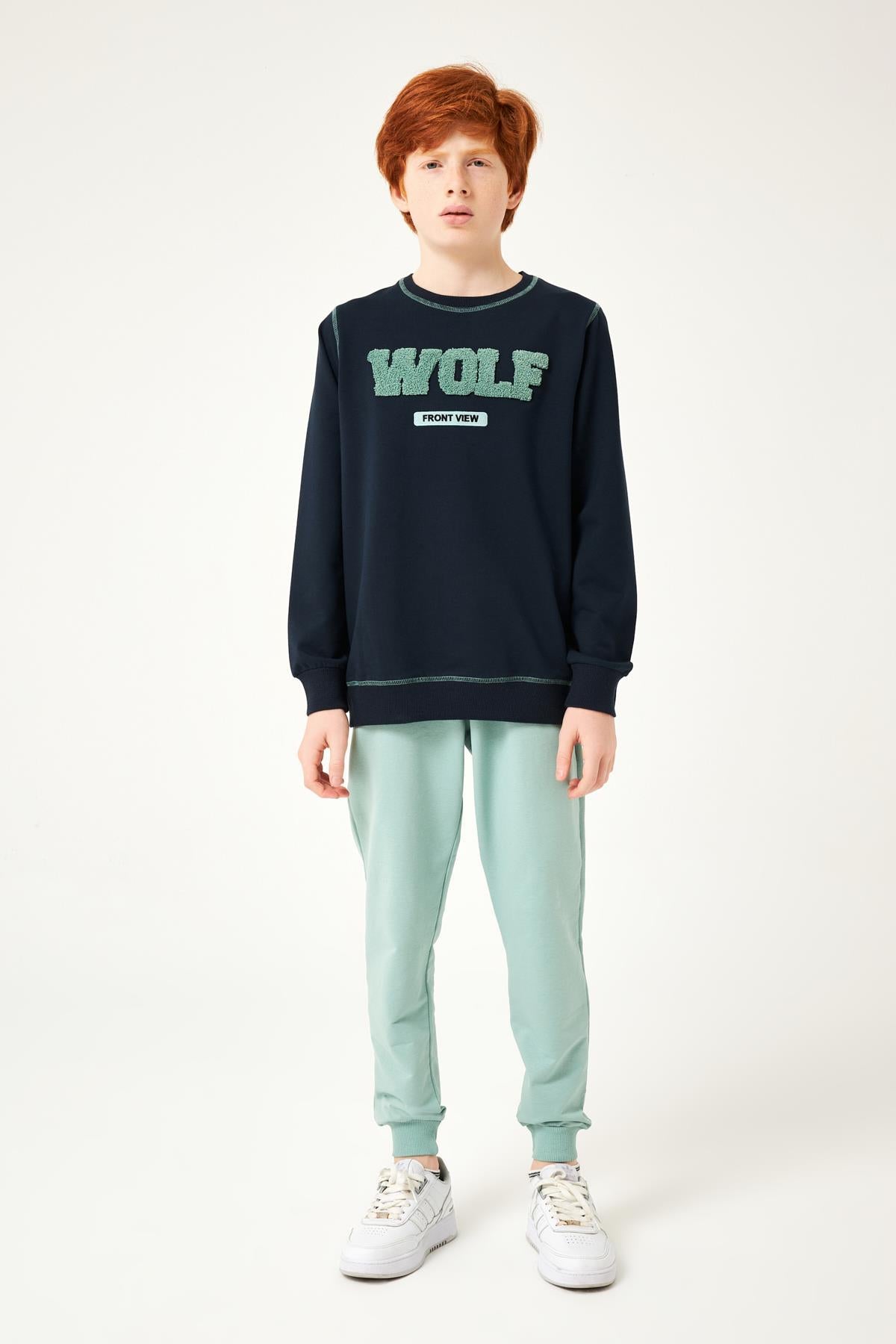Wolf Nakış Detaylı Erkek Çocuk Takım